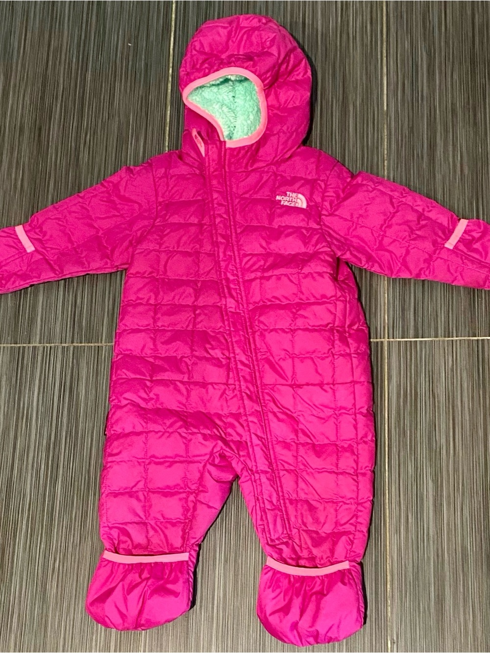 The Northface Pink 6-12 Months One Piece